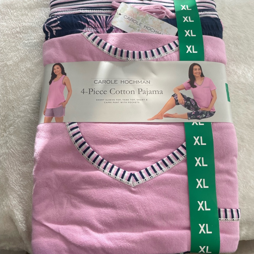 4 piece women pajama XL new